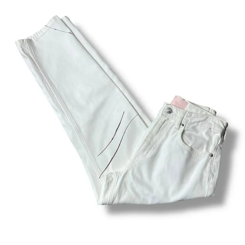 Everlane The High rise Straight Leg ankle jeans with paint splatter - Picture 2 of 8